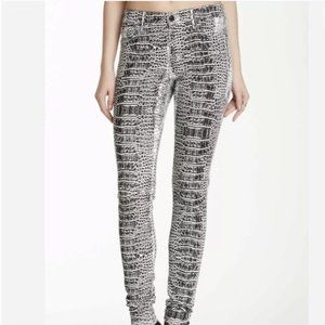 Joe's Jeans Mid Rise Legging Reptile Crocodile Print Skinny Jeans 26